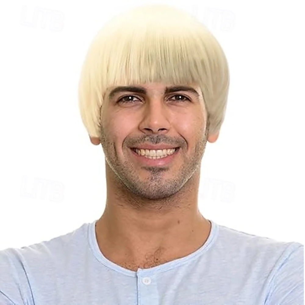 Men'S Grooming Haircut - Peluca Corta de Cabello Sintético Estilo