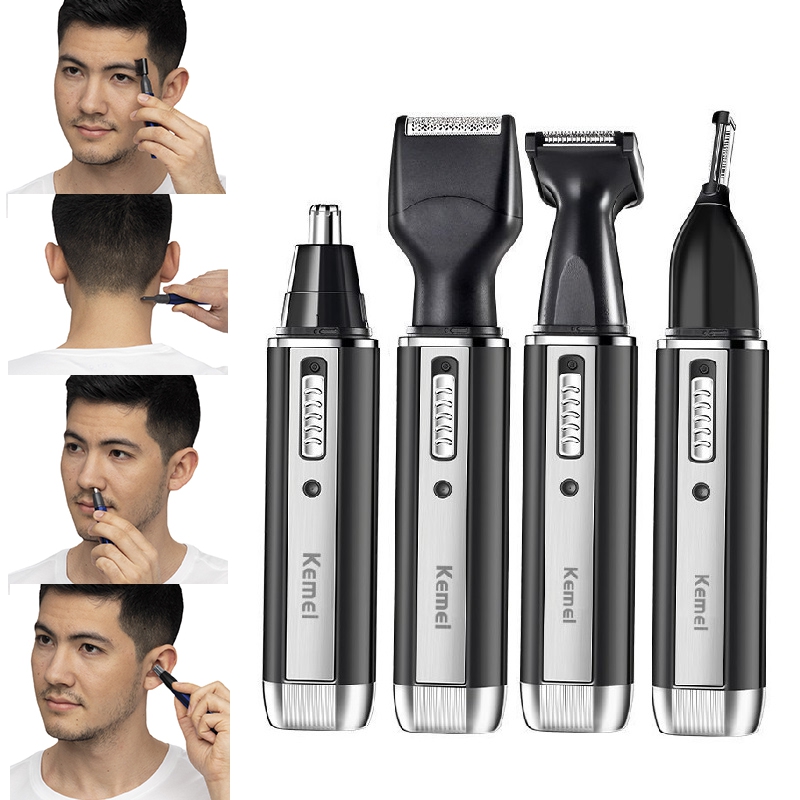 Men'S Grooming Ear Hair - Kemei-cortadora de pelo eléctrica recargable todo