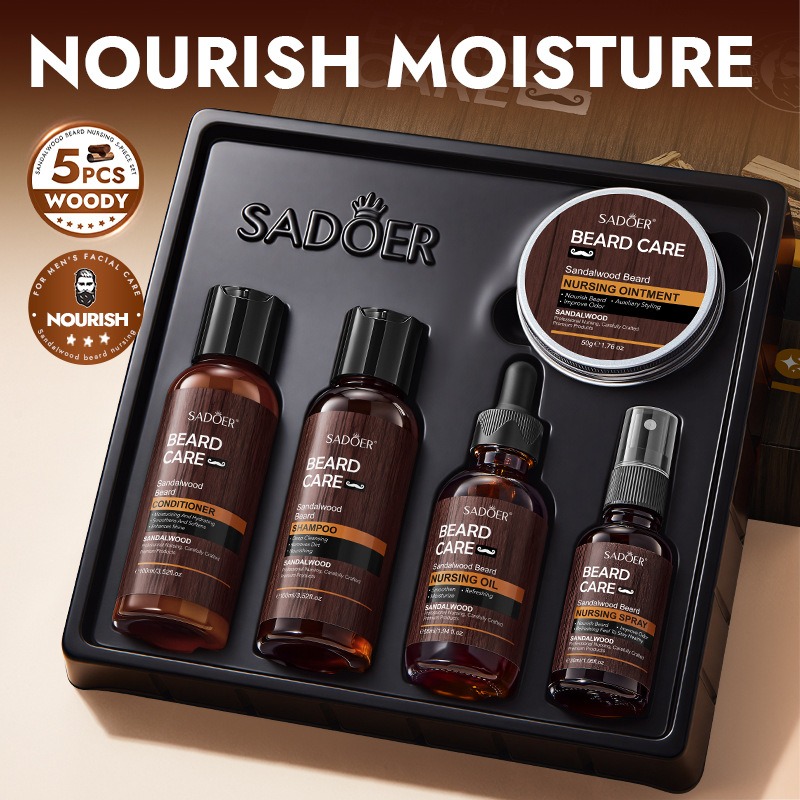 Men'S Grooming Tonic - Kit de Cuidado de Barba de