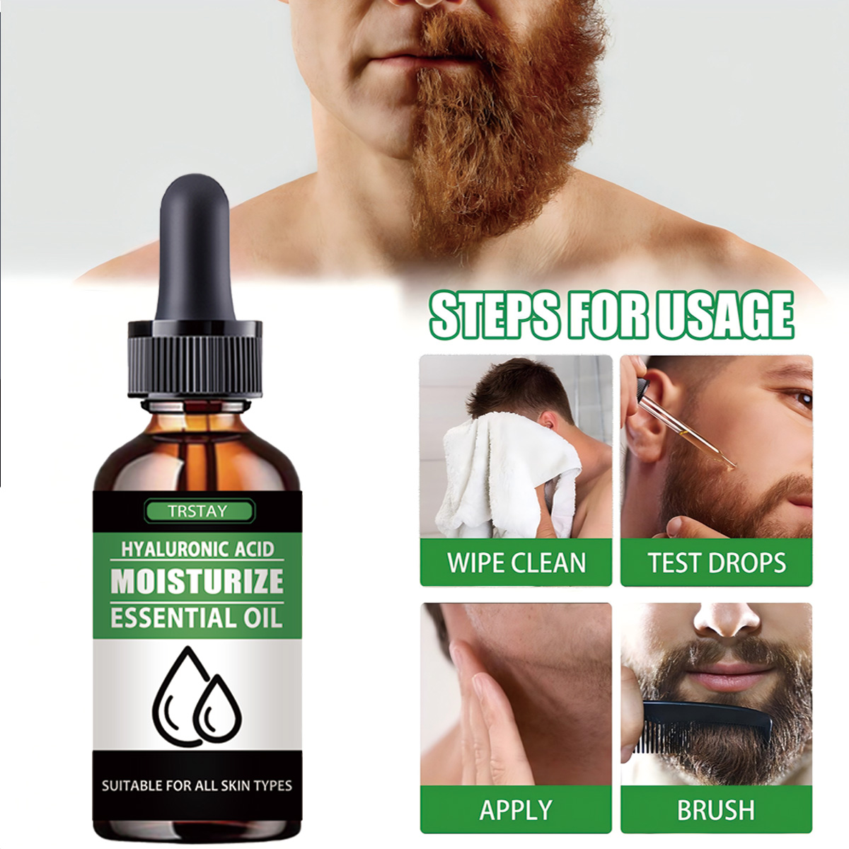100% Natural acelera el vello  - Men'S Grooming Tonic reseña y precio